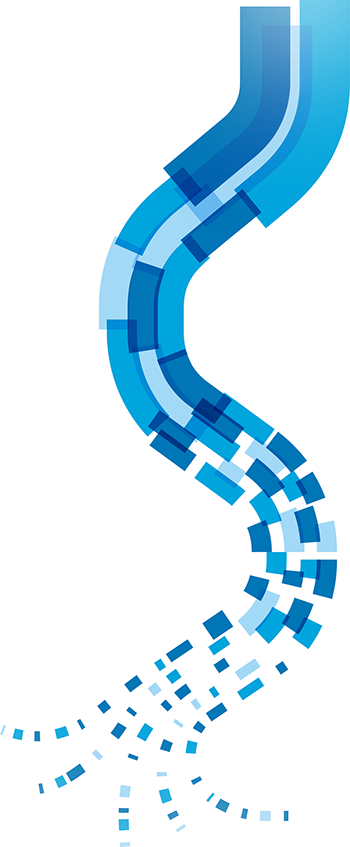 Sengi Shield Illustration in verschiedenen Blautönen